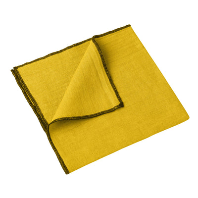 Linen Napkins With Black Edge