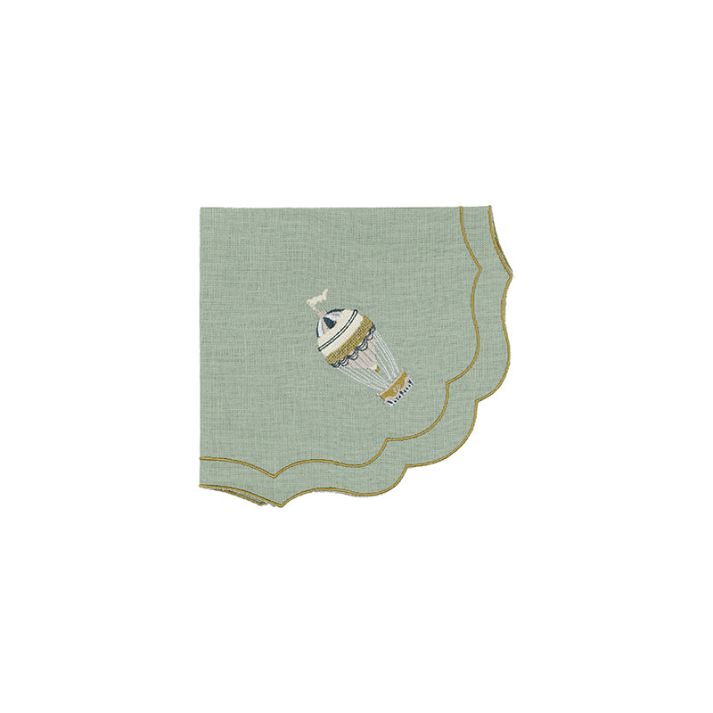 MONTGOLFIER  Napkins - LAGOON/OCHER