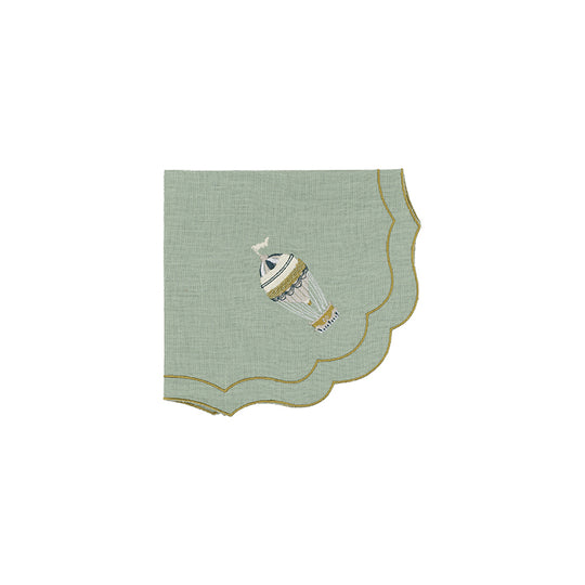 MONTGOLFIER  Napkins - LAGOON/OCHER