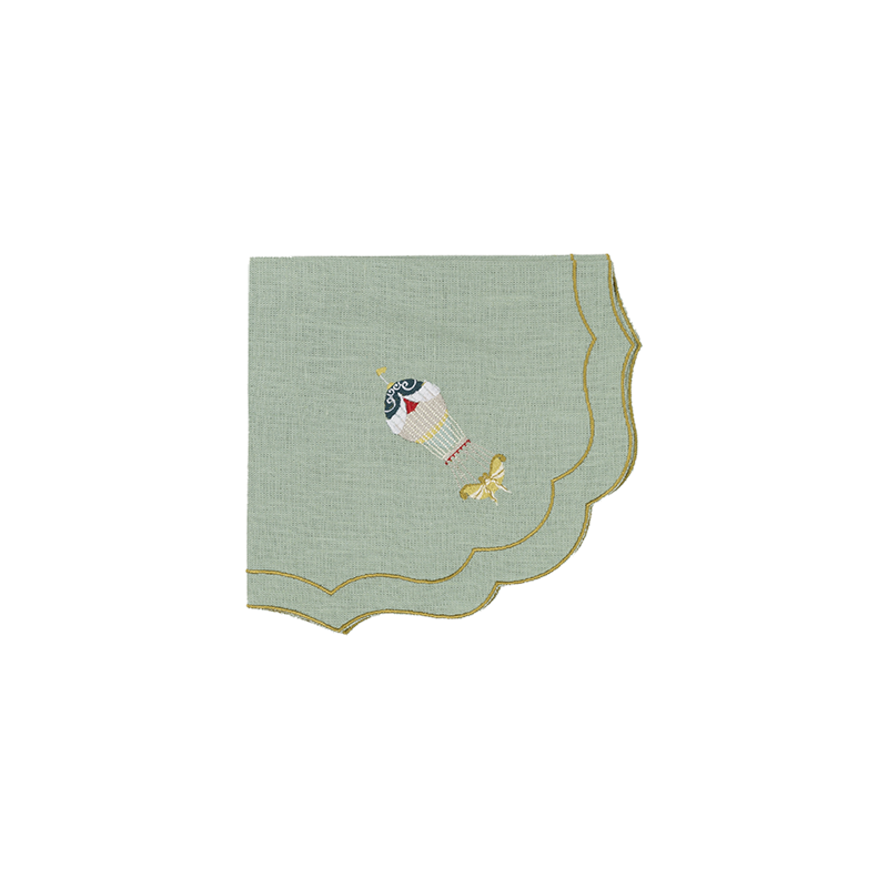 MONTGOLFIER  Napkins - LAGOON/OCHER