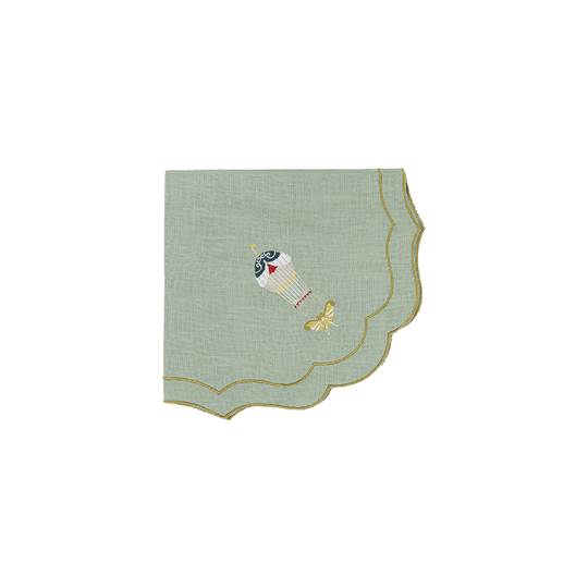 MONTGOLFIER  Napkins - LAGOON/OCHER