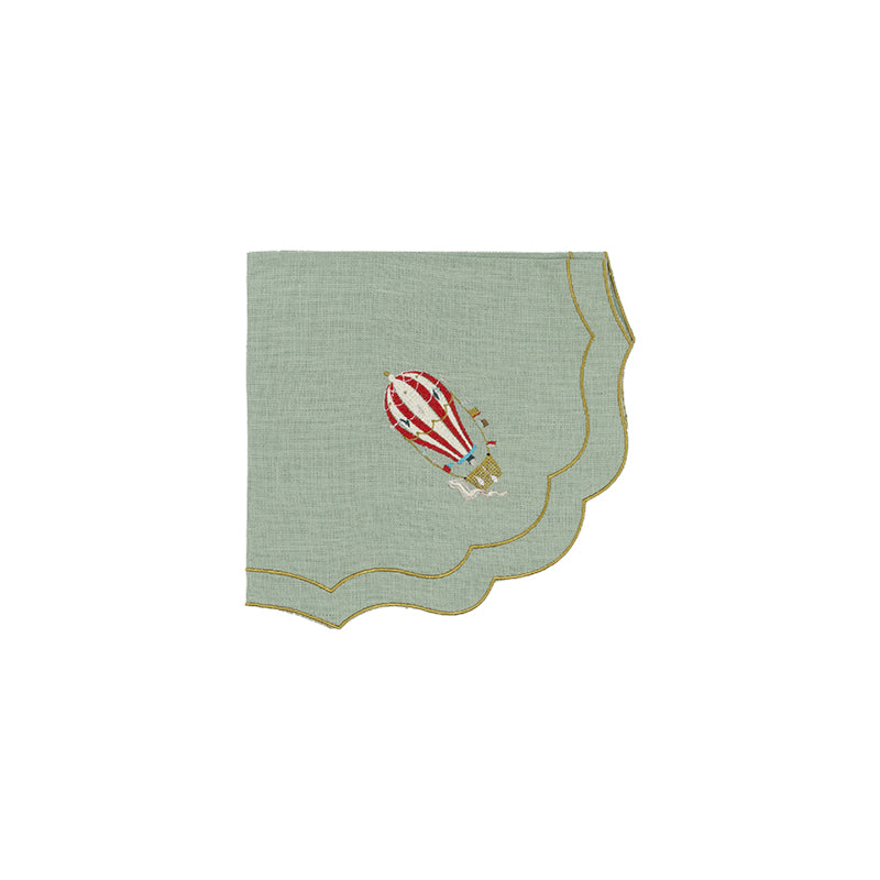 MONTGOLFIER  Napkins - LAGOON/OCHER