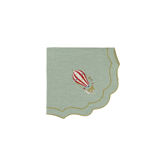 MONTGOLFIER  Napkins - LAGOON/OCHER