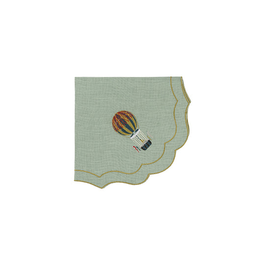 MONTGOLFIER  Napkins - LAGOON/OCHER