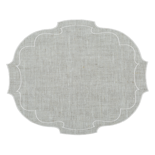 Coated Linen- Parentesi Oval (Natural / White)