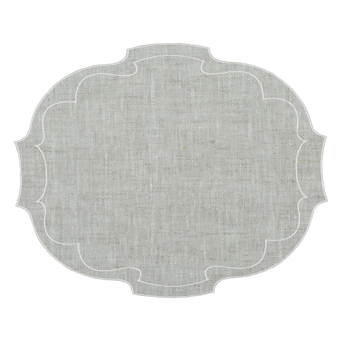 Coated Linen- Parentesi Oval (Natural / White)